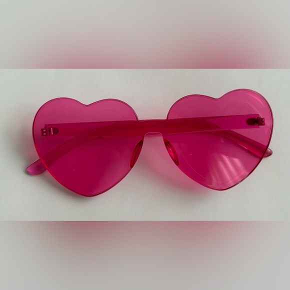 New Red & Pink Novelty Glasses Heart Shaped Pink Women's - Picture 13 of 16